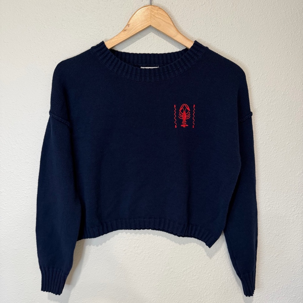 Bouffants & Broken Hearts Coastal Lobster  Crewneck Sweater